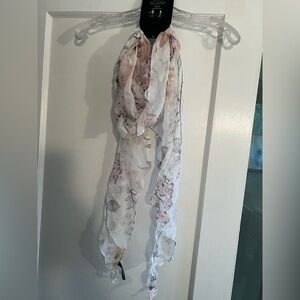 Mixit Floral Scarf - White and Pink